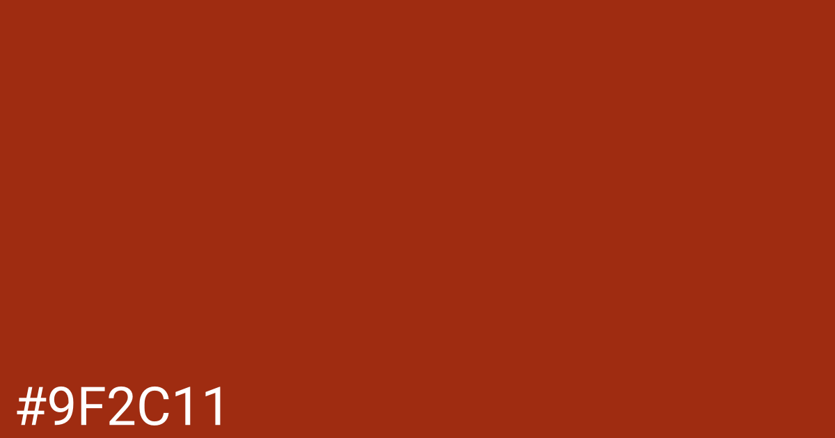 Hex color #9f2c11 graphic