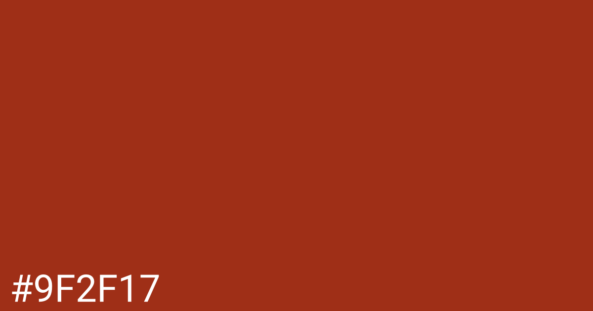 Hex color #9f2f17 graphic