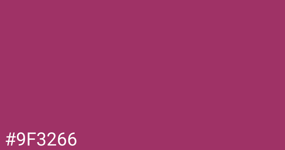 Hex color #9f3266 graphic