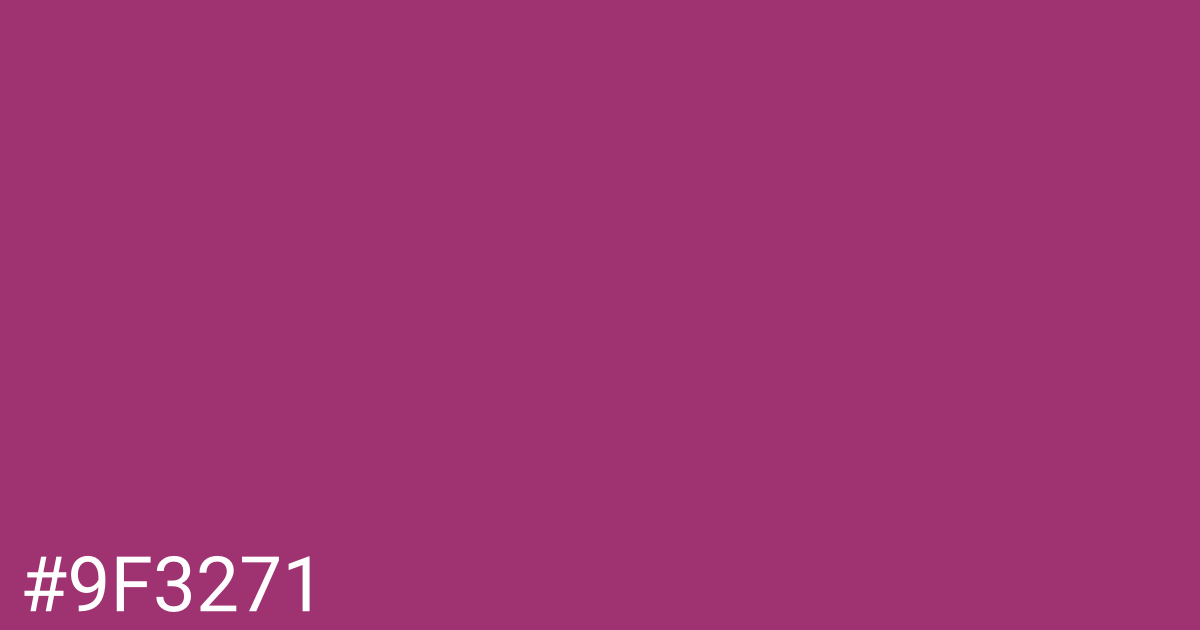Hex color #9f3271 graphic