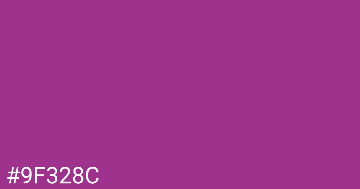 Hex color #9f328c graphic