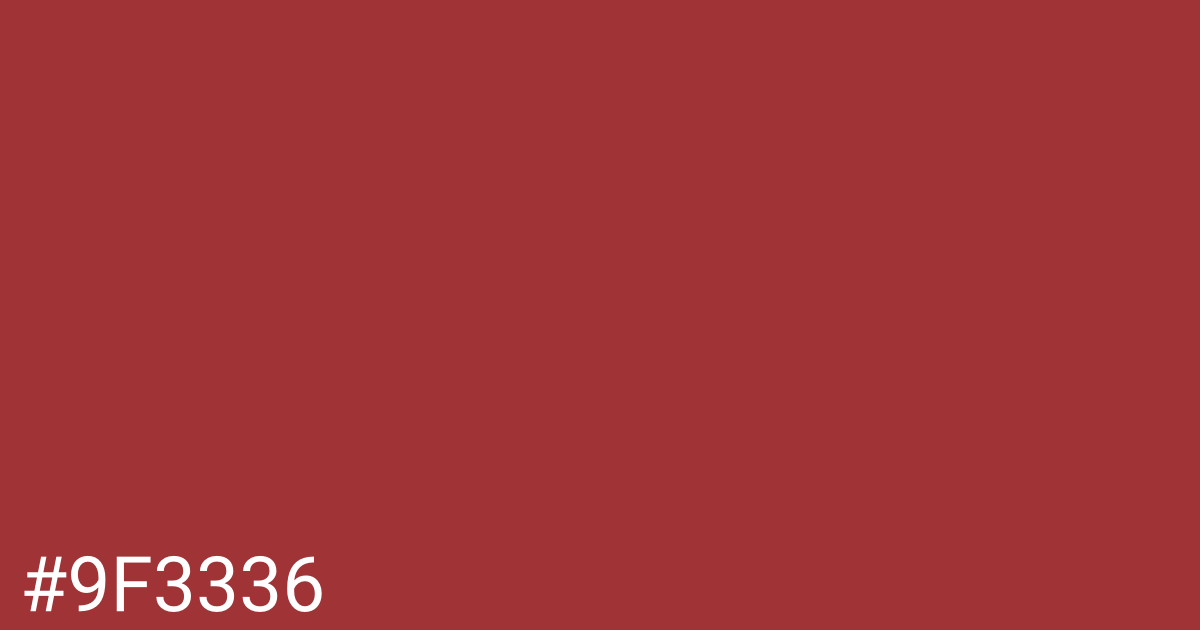 Hex color #9f3336 graphic