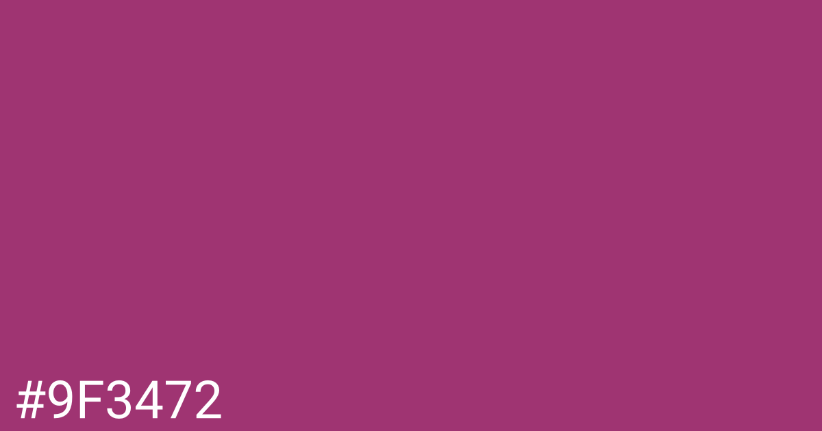 Hex color #9f3472 graphic