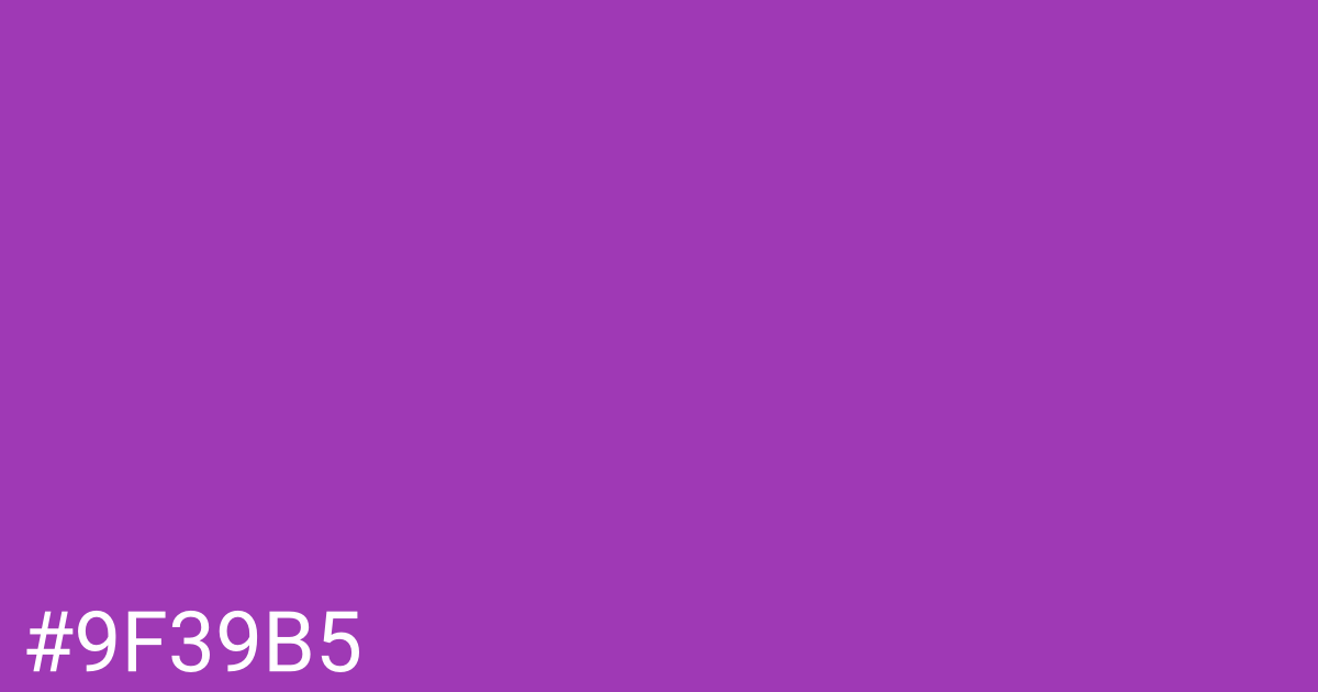 Hex color #9f39b5 graphic