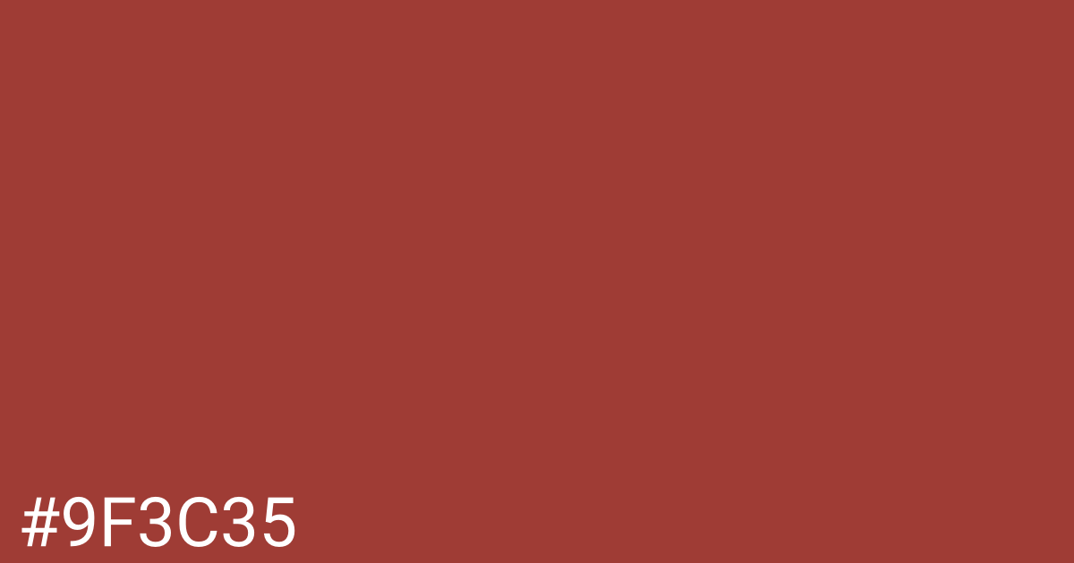 Hex color #9f3c35 graphic