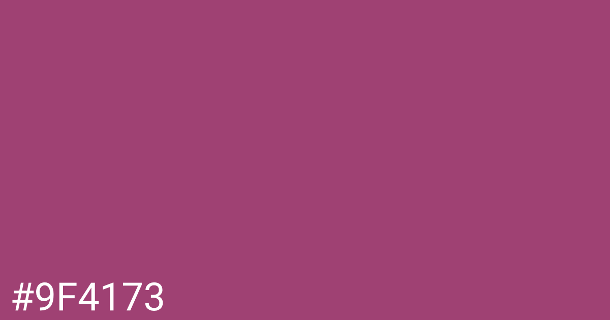 Hex color #9f4173 graphic