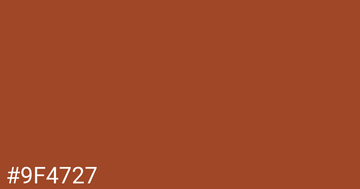 Hex color #9f4727 graphic