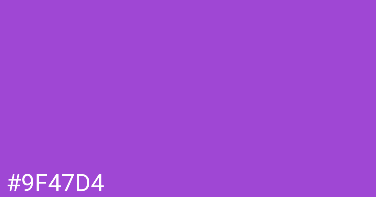 Hex color #9f47d4 graphic