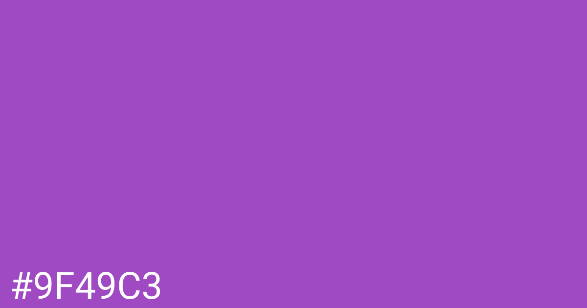 Hex color #9f49c3 graphic