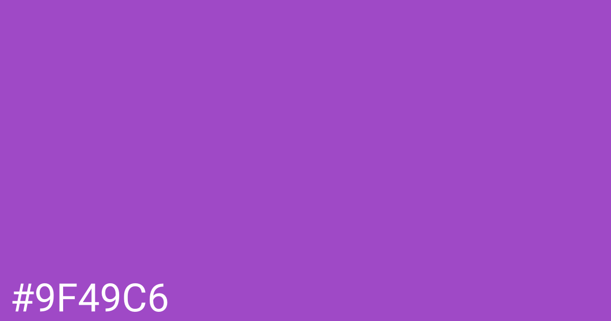 Hex color #9f49c6 graphic