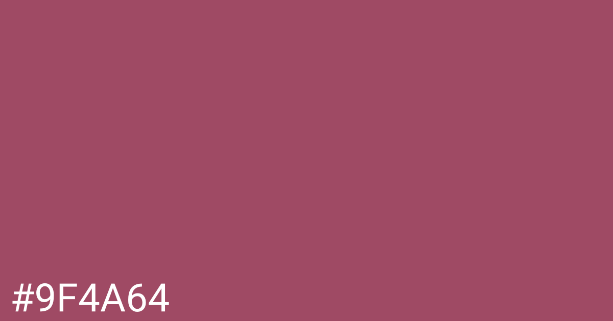 Hex color #9f4a64 graphic