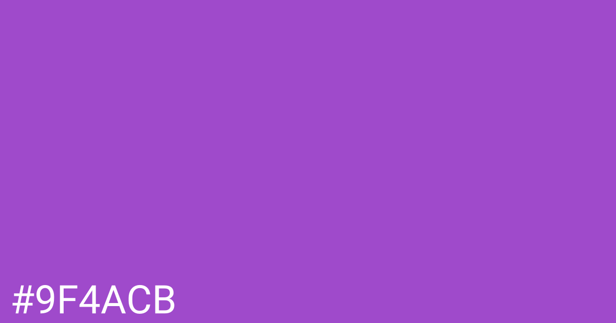 Hex color #9f4acb graphic