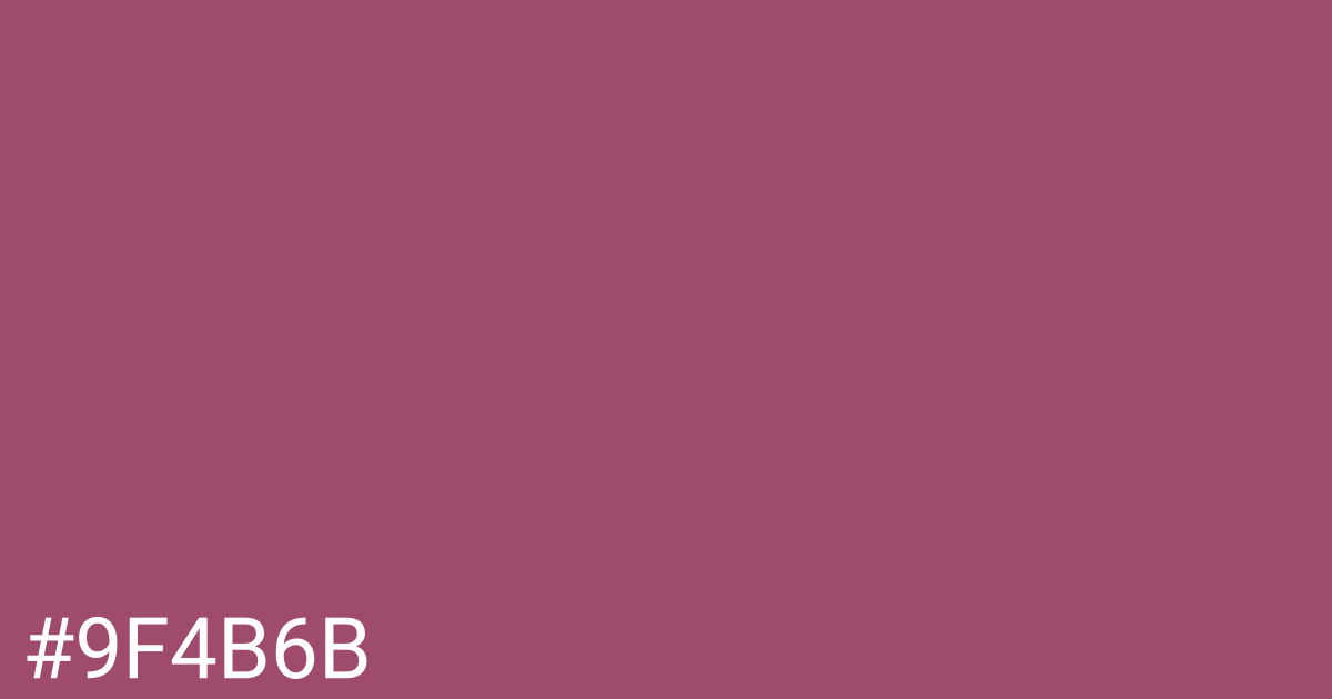 Hex color #9f4b6b graphic