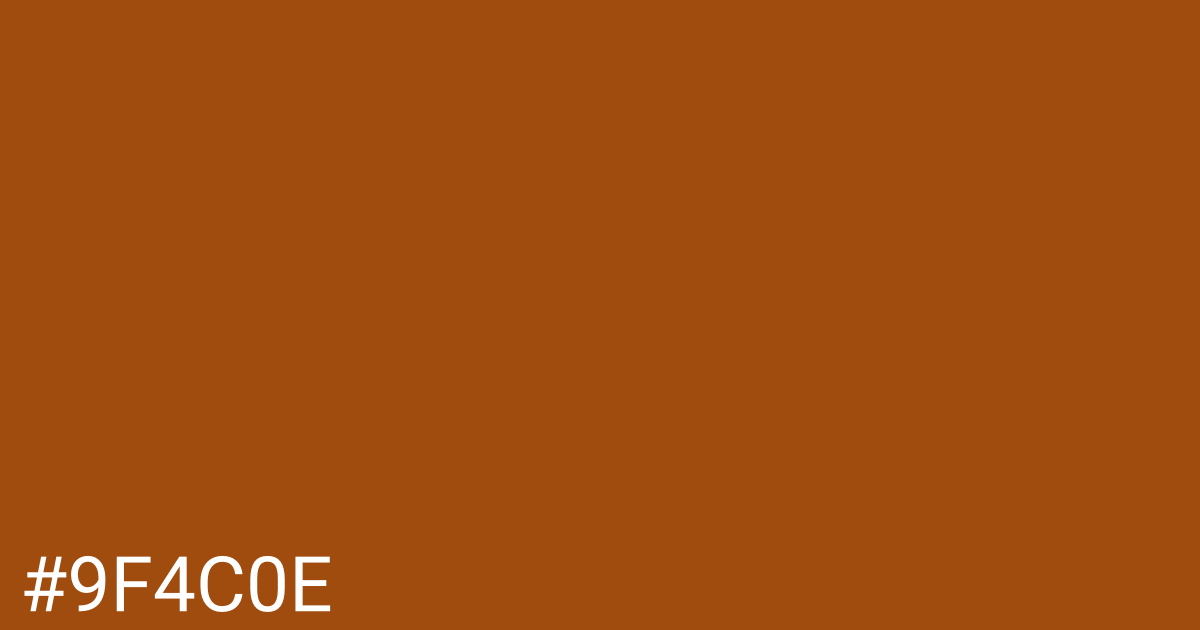 Hex color #9f4c0e graphic