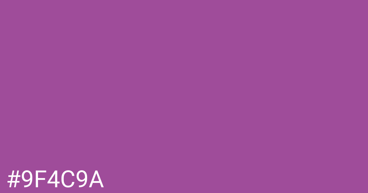 Hex color #9f4c9a graphic