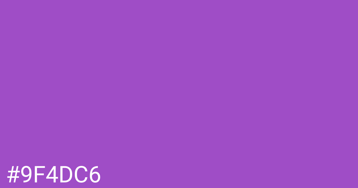 Hex color #9f4dc6 graphic