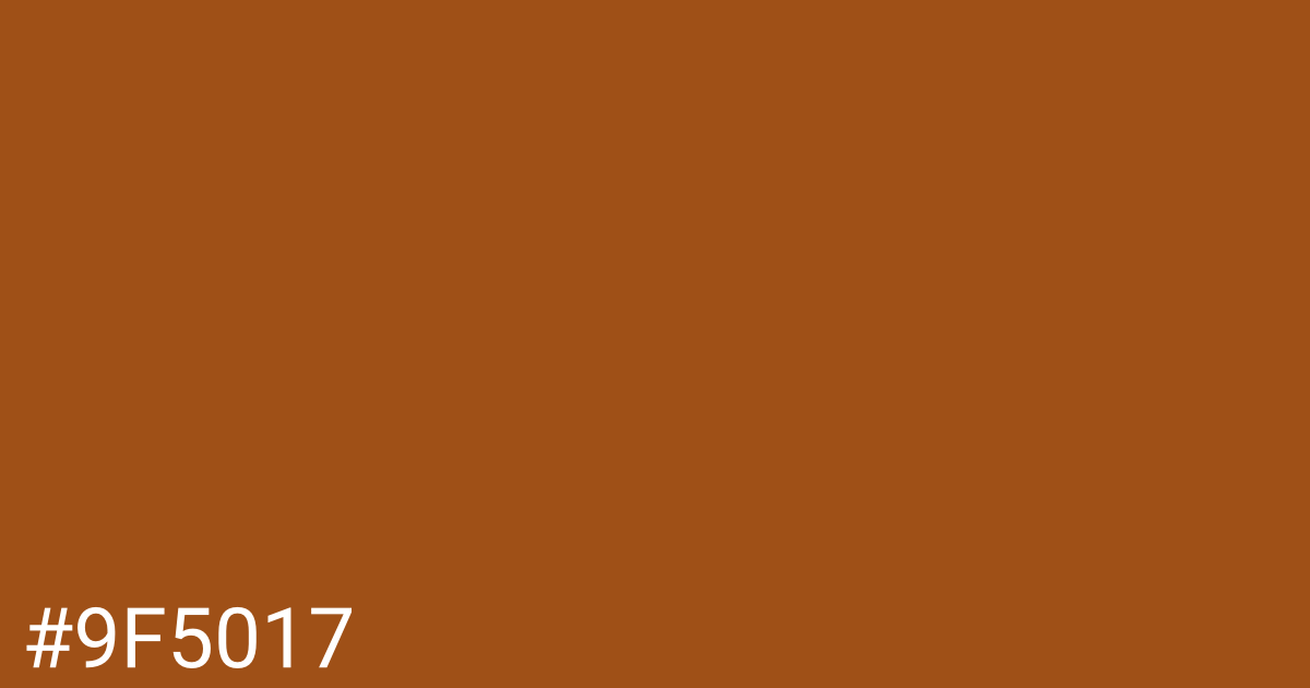 Hex color #9f5017 graphic