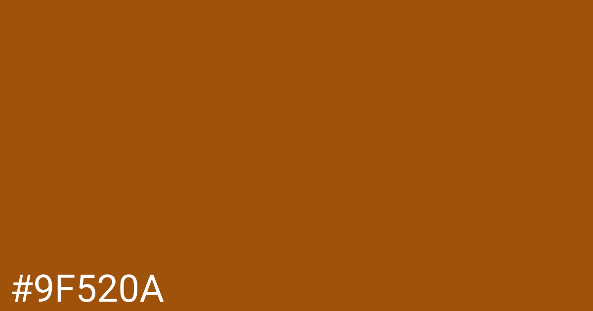 Hex color #9f520a graphic