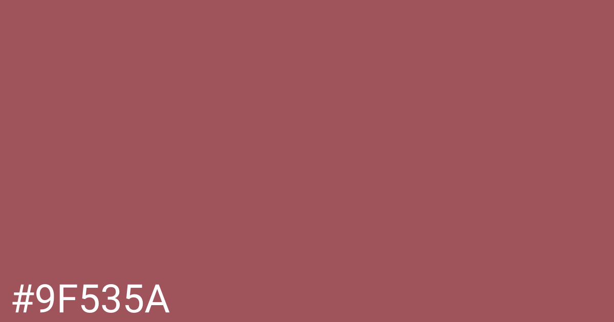 Hex color #9f535a graphic
