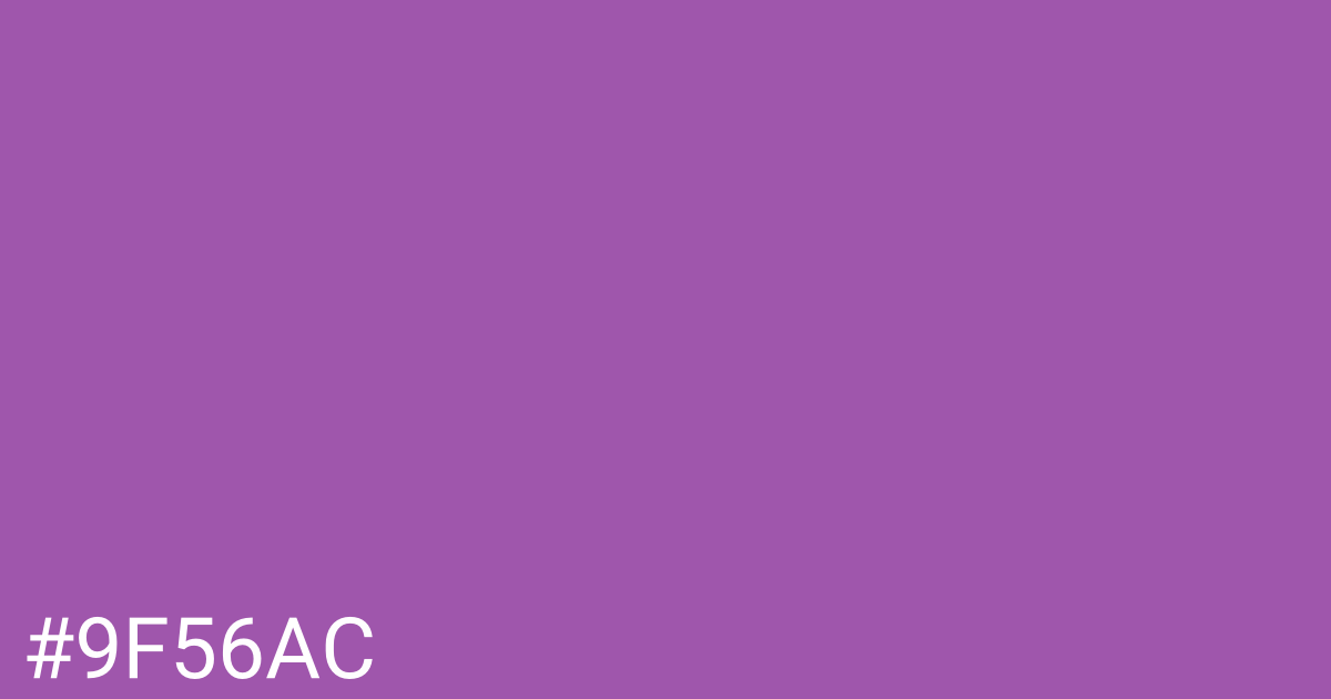 Hex color #9f56ac graphic
