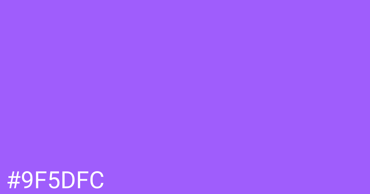 Hex color #9f5dfc graphic