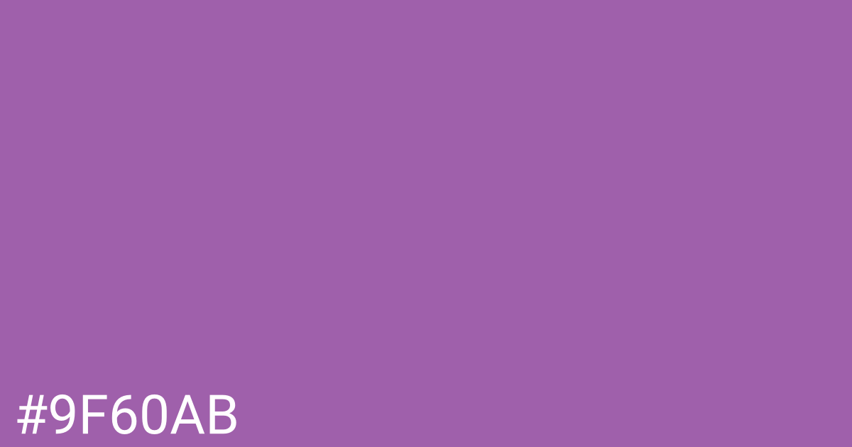 Hex color #9f60ab graphic