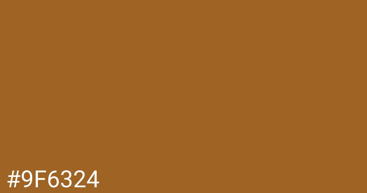 Hex color #9f6324 graphic
