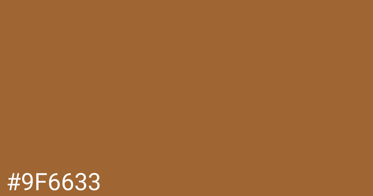 Hex color #9f6633 graphic