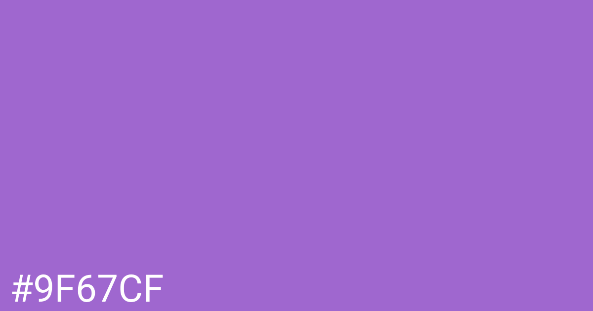 Hex color #9f67cf graphic