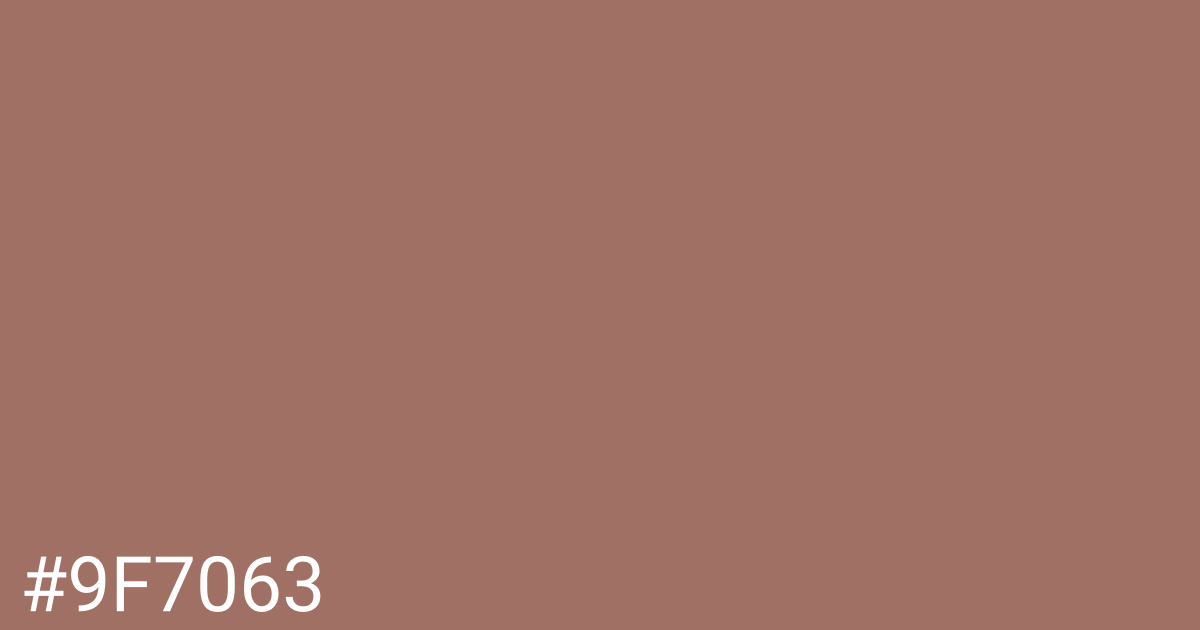 Hex color #9f7063 graphic