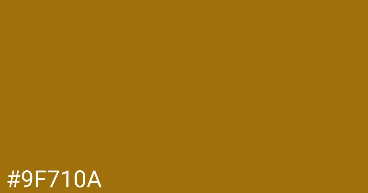 Hex color #9f710a graphic