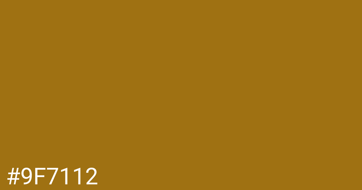 Hex color #9f7112 graphic