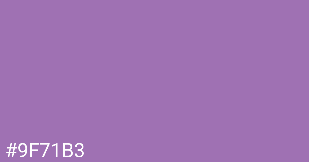 Hex color #9f71b3 graphic