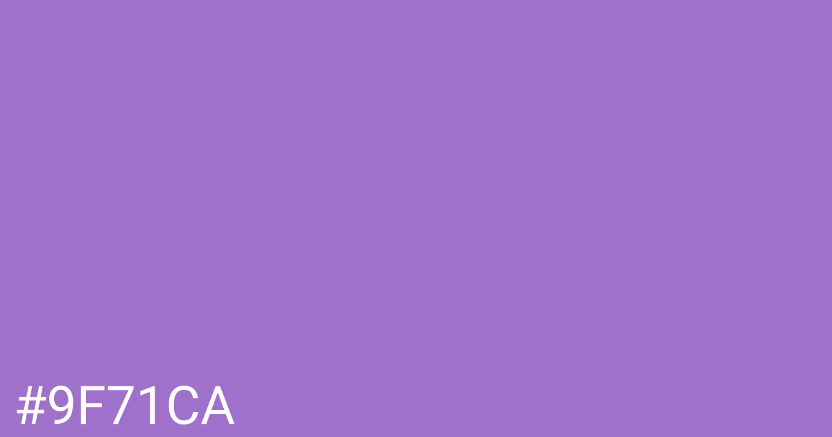 Hex color #9f71ca graphic