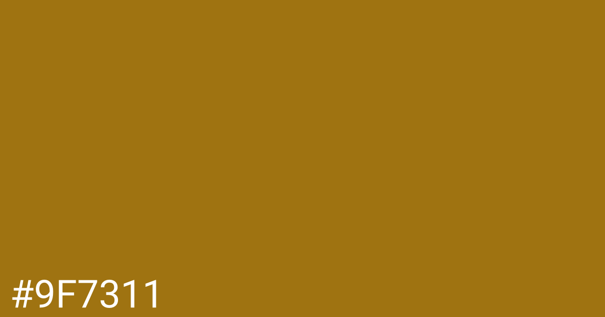Hex color #9f7311 graphic