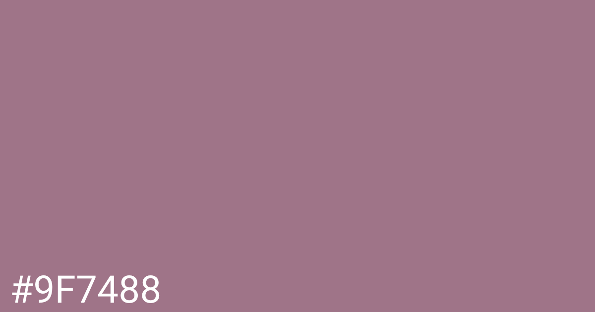 Hex color #9f7488 graphic