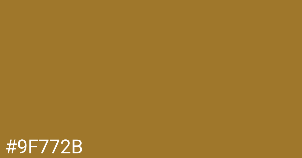 Hex color #9f772b graphic