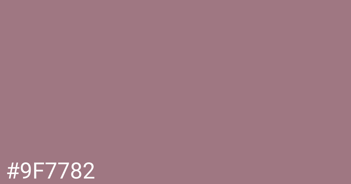 Hex color #9f7782 graphic