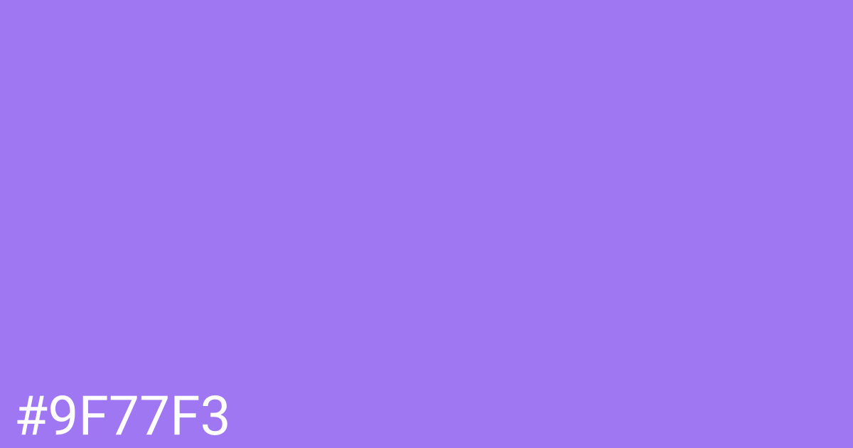 Hex color #9f77f3 graphic