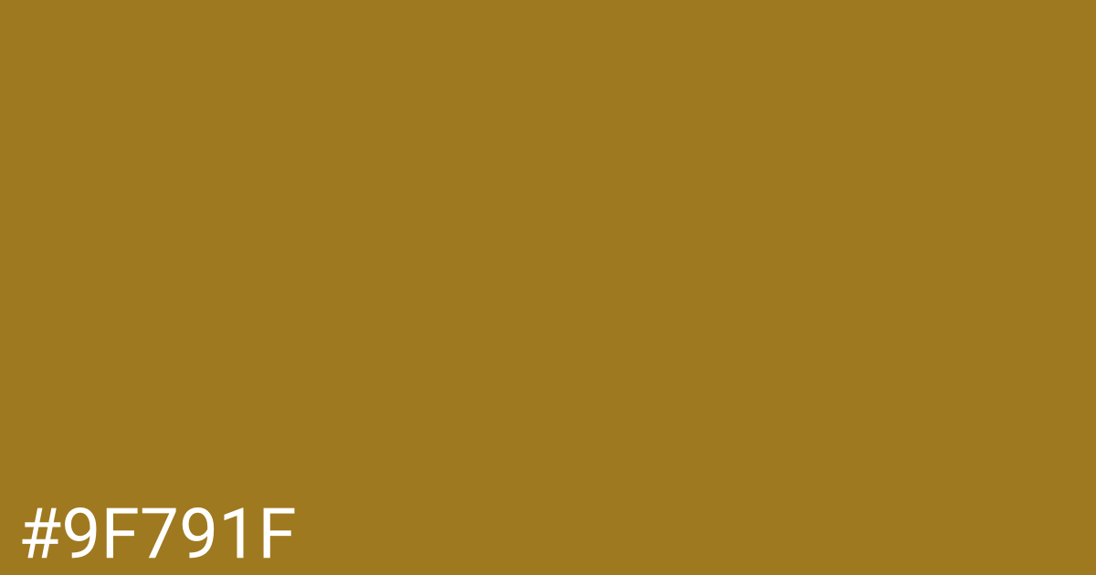 Hex color #9f791f graphic