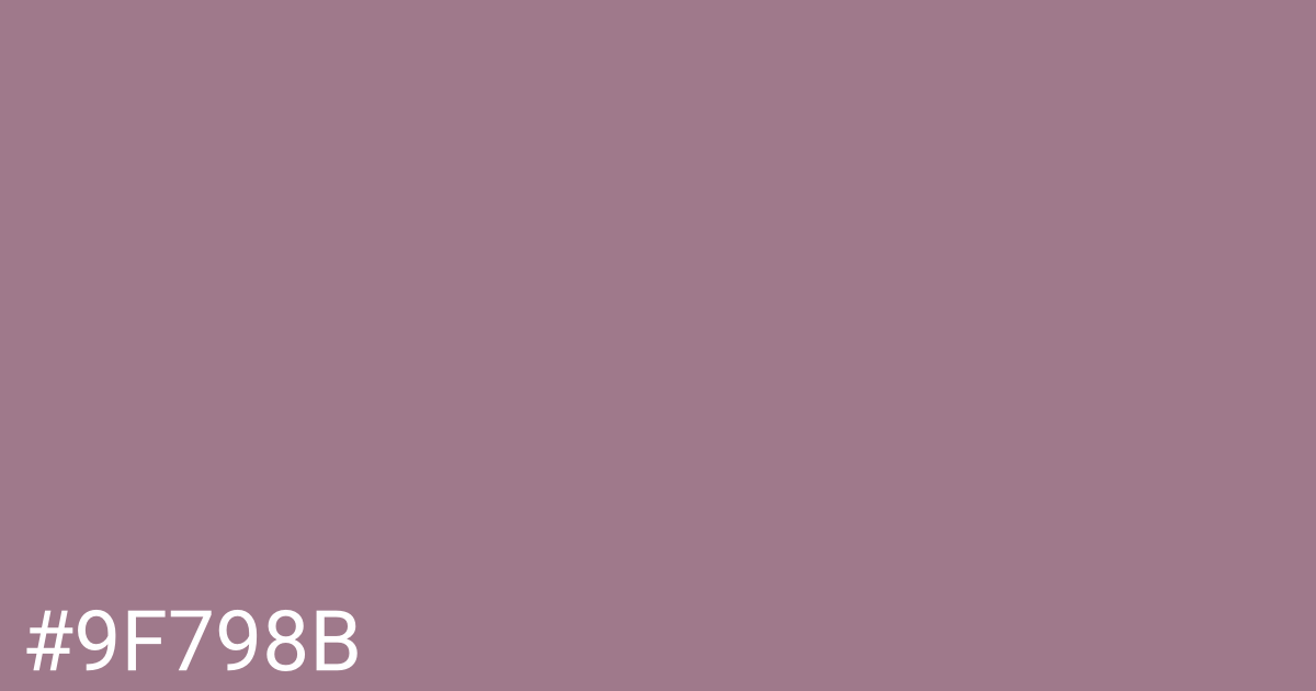 Hex color #9f798b graphic