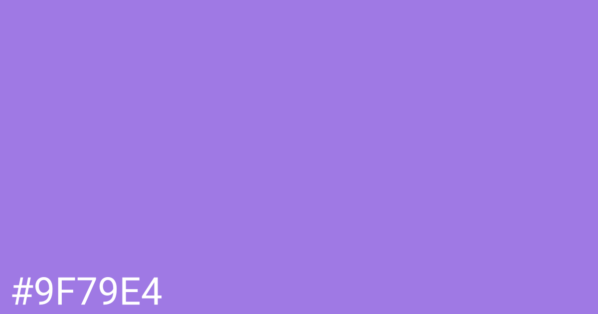 Hex color #9f79e4 graphic