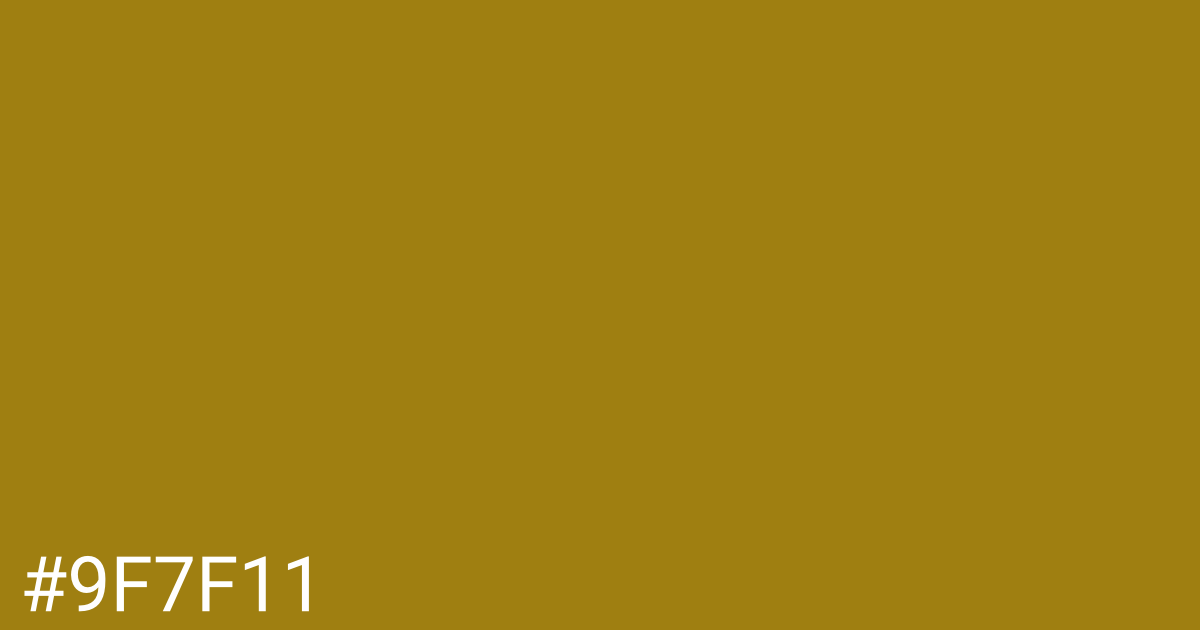 Hex color #9f7f11 graphic