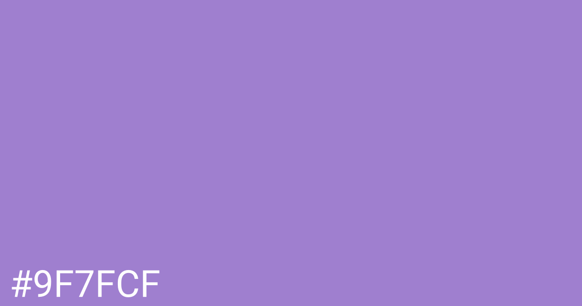 Hex color #9f7fcf graphic