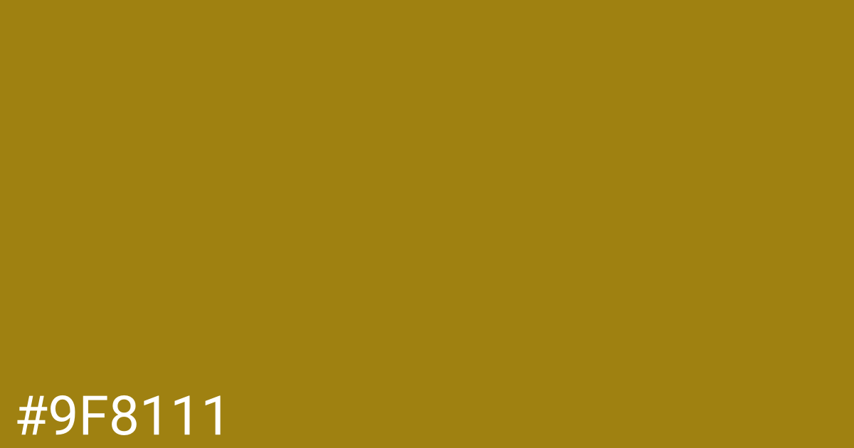 Hex color #9f8111 graphic