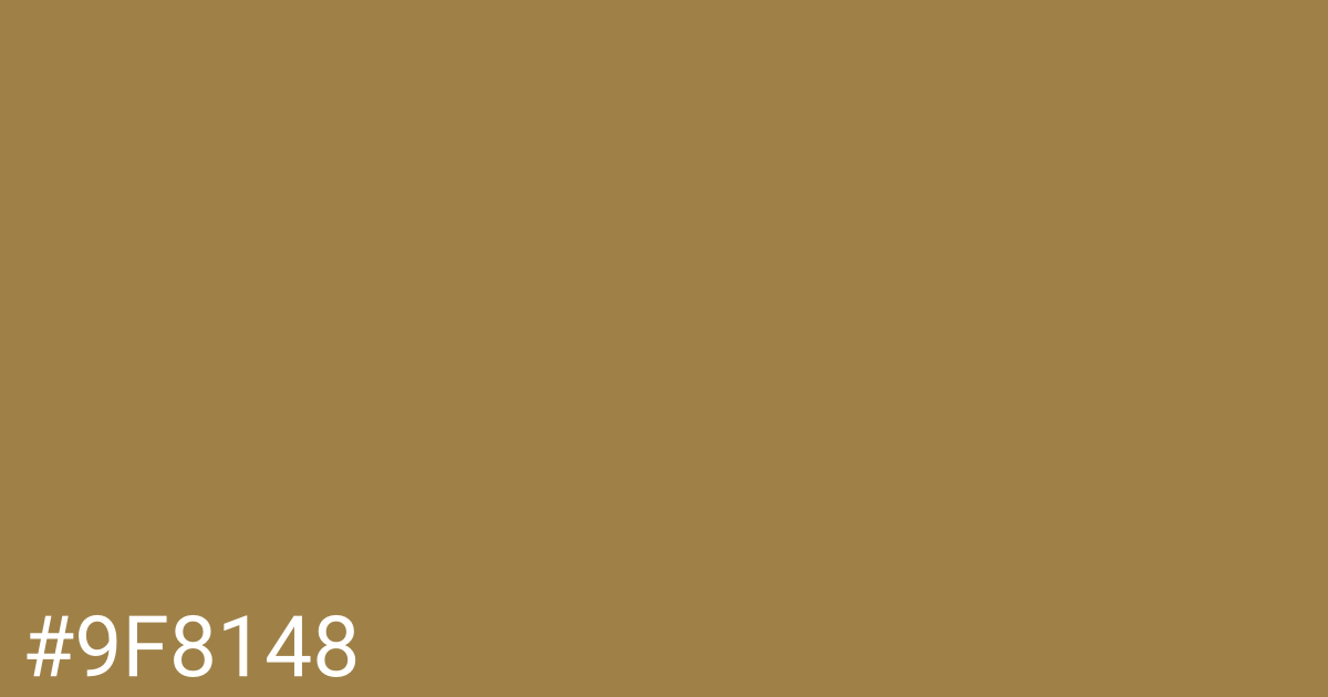 Hex color #9f8148 graphic