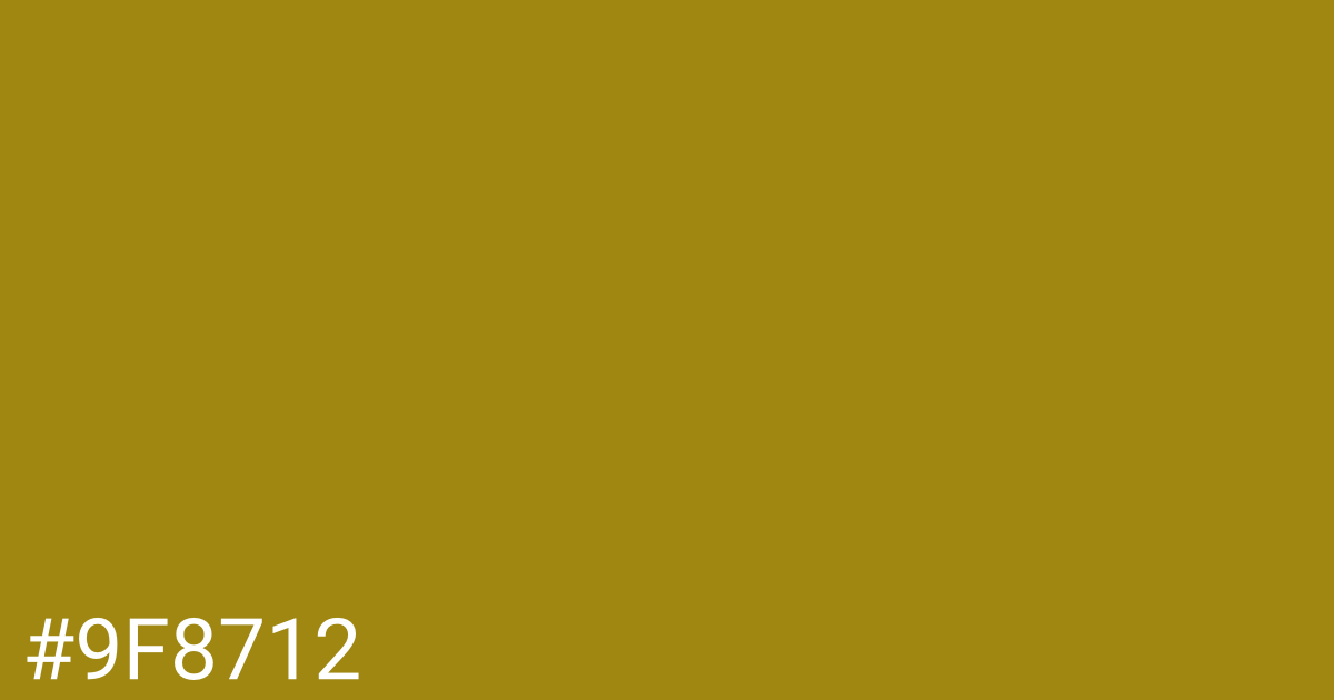 Hex color #9f8712 graphic