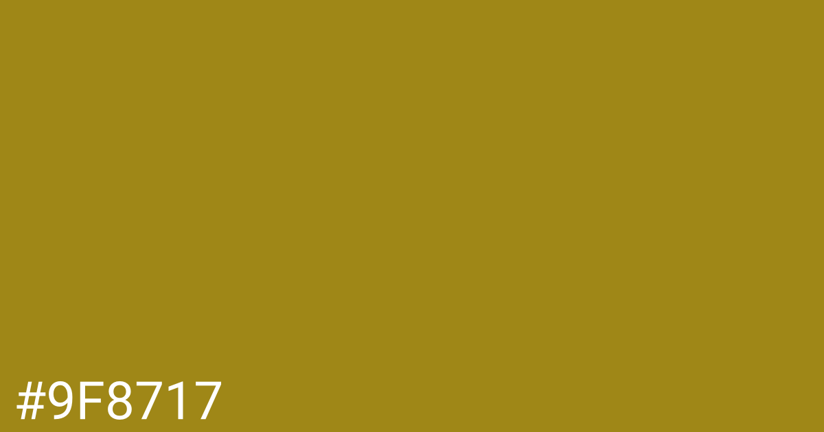Hex color #9f8717 graphic