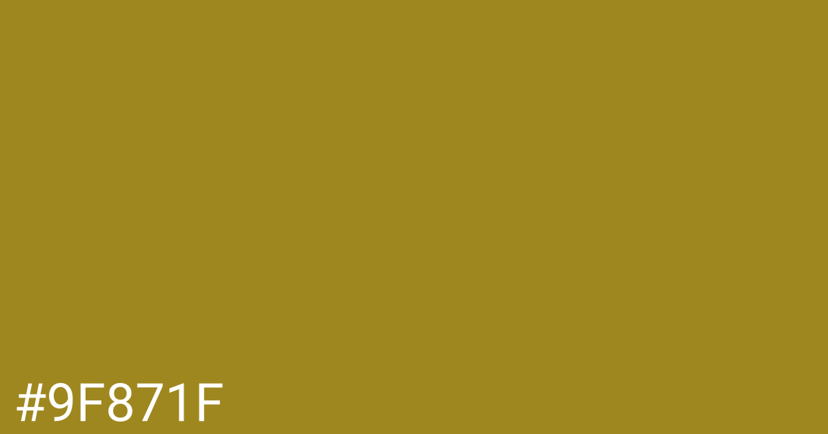 Hex color #9f871f graphic