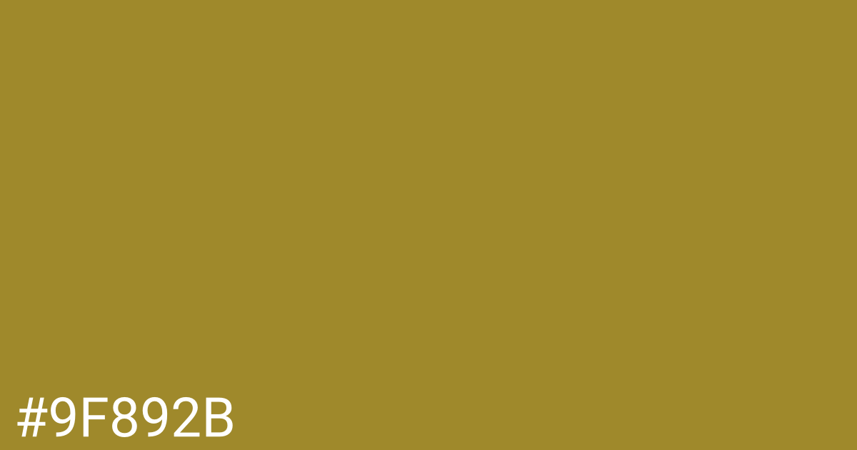 Hex color #9f892b graphic